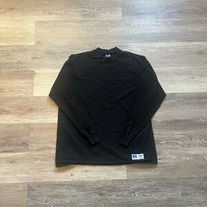 Vintage 90s Russell Athletic Black Long Sleeve Men's Shirt